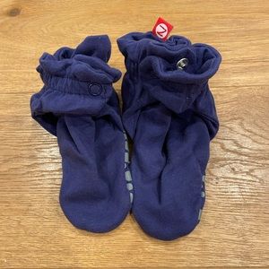 Zutano cotton booties | Size 24 mo | Navy